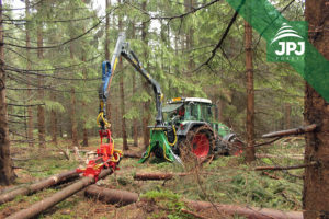 Hydraulická ruka a kácecí hlavice